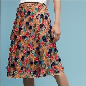 Gorgeous anthro tulle floral skirt